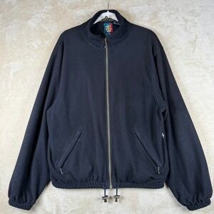 Sunice Men's Full Zip Golf Jacket Waffle Knit Navy Blue Casual Outerwear Size L‎